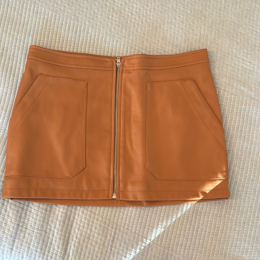 Free People Brown Pencil Mini Skirt for Casual Work